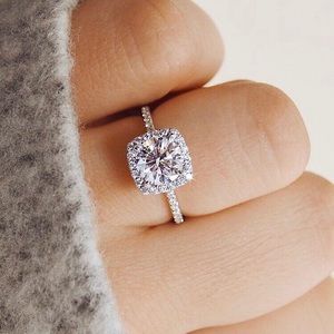 18K White Sapphire Gold Filled Ring